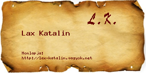 Lax Katalin névjegykártya